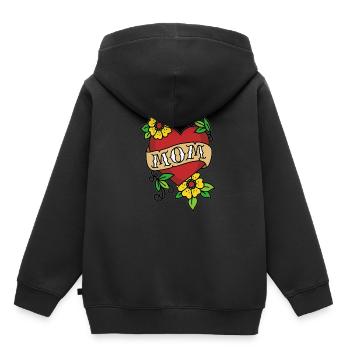 Herz MOM TATTOO - Sweat Premium à capuche enfant bio - noir - Dos - AI Model Kid Male (0cm)