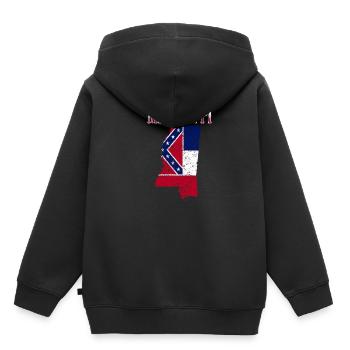 Mississippi USA - Kinder Premium Organic Hoodie - Schwarz - Hinten - AI Model Kid Male (0cm)