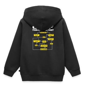 Cuisinier cuisinier chef cuisinier - Sweat Premium à capuche enfant bio - noir - Dos - AI Model Kid Male (0cm)