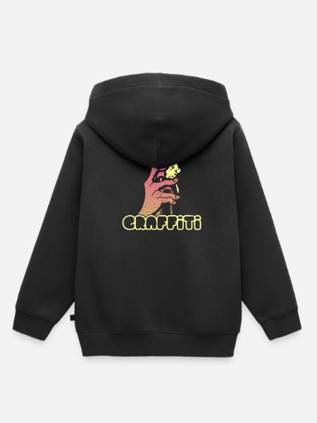 Graffiti - Kinder Premium Organic Hoodie - Schwarz