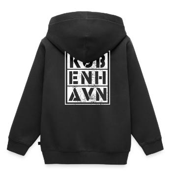Kopenhagen Dänemark - Kinder Premium Organic Hoodie - Schwarz - Hinten - AI Model Kid Male (0cm)