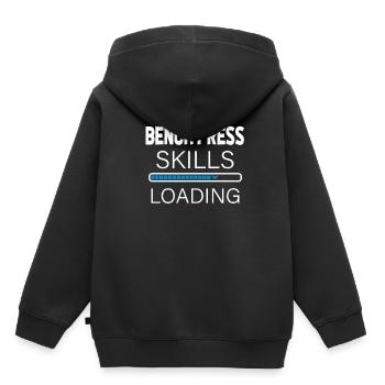 Bankdrücken Krafttraining Kraftsport Powerlifting - Kinder Premium Organic Hoodie - Schwarz - Hinten - AI Model Kid Male (0cm)