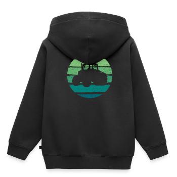 Tractors Truck Agriculture - Kids Premium Organic Hoodie - black - Back - AI Model Kid Male (0cm)