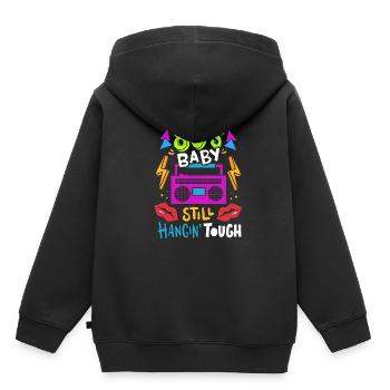 80er Jahre Baby - Kinder Premium Organic Hoodie - Schwarz - Hinten - AI Model Kid Male (0cm)