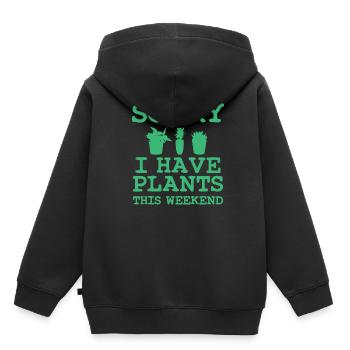 Jardinage Proverbe - Sweat Premium à capuche enfant bio - noir - Dos - AI Model Kid Male (0cm)