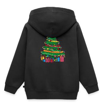 Ornate Christmas tree Christmas tree - Kids Premium Organic Hoodie - black - Back - AI Model Kid Male (0cm)