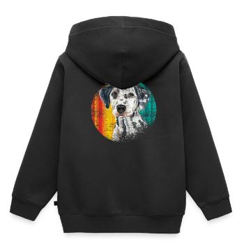 Dalmatiner Tierliebhaber - Kinder Premium Organic Hoodie - Schwarz - Hinten - AI Model Kid Male (0cm)