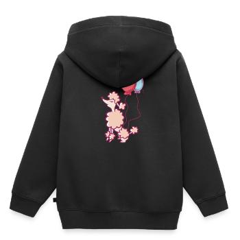 caniche - Sweat Premium à capuche enfant bio - noir - Dos - AI Model Kid Male (0cm)