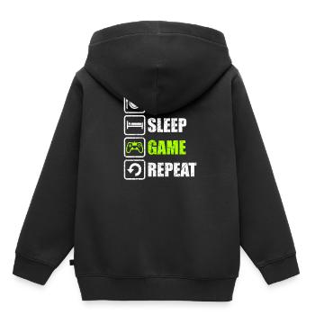 Gaming Gamer Game - Kinder Premium Organic Hoodie - Schwarz - Hinten - AI Model Kid Male (0cm)