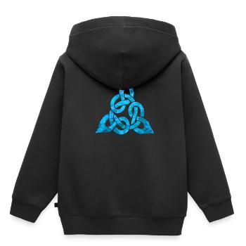 Nœud celtique - Sweat Premium à capuche enfant bio - noir - Dos - AI Model Kid Male (0cm)