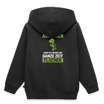 Ich werde nicht aufgeben - Kinder Premium Organic Hoodie - Schwarz - Hinten - AI Model Kid Male (0cm)
