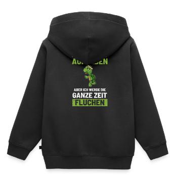 Ich werde nicht aufgeben - Kinder Premium Organic Hoodie - Schwarz - Hinten - AI Model Kid Male (0cm)