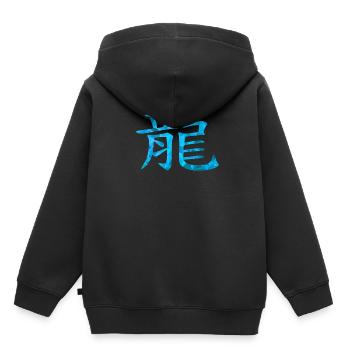 Dragon chinois - Sweat Premium à capuche enfant bio - noir - Dos - AI Model Kid Male (0cm)