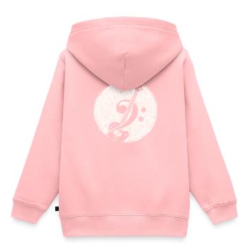 Guitare basse - Sweat Premium à capuche enfant bio - rose - Dos - AI Model Kid Female (0cm)