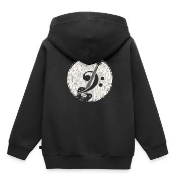 bass guitar - Kids Premium Organic Hoodie - black - Back - AI Model Kid Male (0cm)
