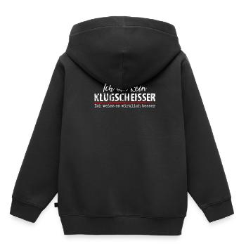 Ich Bin Kein Klugscheisser Ich Weiss Es Wirklich - Kinder Premium Organic Hoodie - Schwarz - Hinten - AI Model Kid Male (0cm)