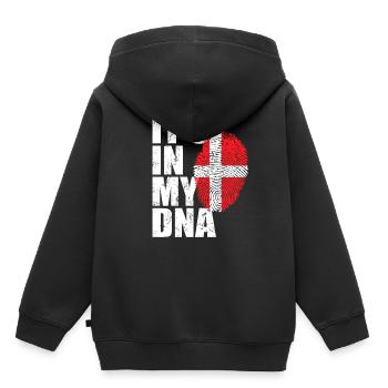 Danemark danois - Sweat Premium à capuche enfant bio - noir - Dos - AI Model Kid Male (0cm)