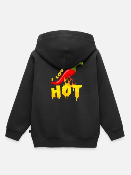 Pepperoni - Kinder Premium Organic Hoodie - Schwarz