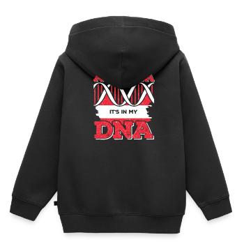 Österreich Österreicher Österreicherin - Kinder Premium Organic Hoodie - Schwarz - Hinten - AI Model Kid Male (0cm)