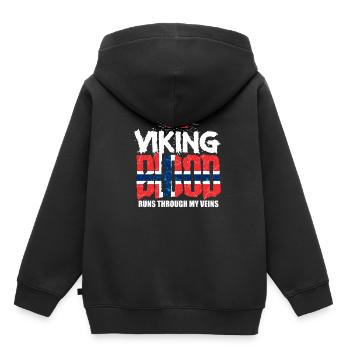 Norwegian Vikings - Kids Premium Organic Hoodie - black - Back - AI Model Kid Male (0cm)