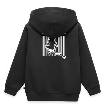 Activiste du bien-être animal - Sweat Premium à capuche enfant bio - noir - Dos - AI Model Kid Male (0cm)