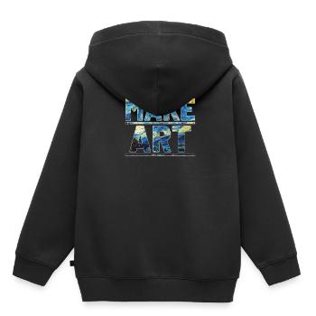 Künstler Künstler Kunstlehrer - Kinder Premium Organic Hoodie - Schwarz - Hinten - AI Model Kid Male (0cm)