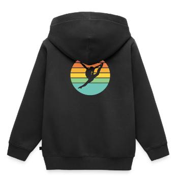 Turnen Sport - Kinder Premium Organic Hoodie - Schwarz - Hinten - AI Model Kid Male (0cm)