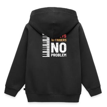 piano pianist - Kids Premium Organic Hoodie - black - Back - AI Model Kid Male (0cm)