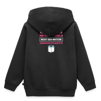 Lange Fingernägel lustig - Kinder Premium Organic Hoodie - Schwarz - Hinten - AI Model Kid Male (0cm)