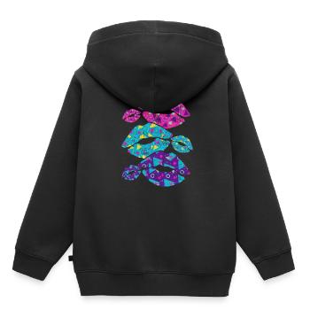 Années 80 - Sweat Premium à capuche enfant bio - noir - Dos - AI Model Kid Male (0cm)