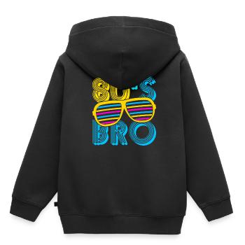 80 - Kids Premium Organic Hoodie - black - Back - AI Model Kid Male (0cm)