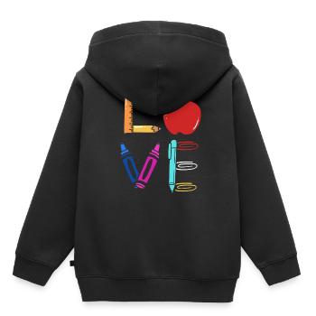 Lehrerin - Kinder Premium Organic Hoodie - Schwarz - Hinten - AI Model Kid Male (0cm)