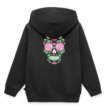 Zucker Schädel Mexikanischer Tag der Toten Mexiko - Kinder Premium Organic Hoodie - Schwarz - Hinten - AI Model Kid Male (0cm)