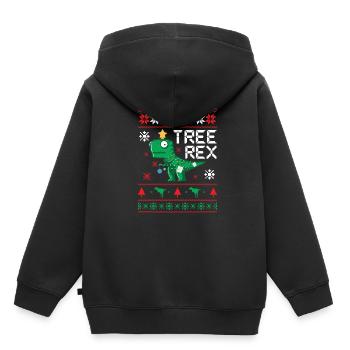 Tree Rex Tree Rex - Kids Premium Organic Hoodie - black - Back - AI Model Kid Male (0cm)