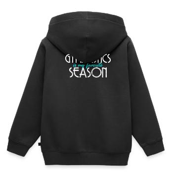 Gymnastik - Kinder Premium Organic Hoodie - Schwarz - Hinten - AI Model Kid Male (0cm)