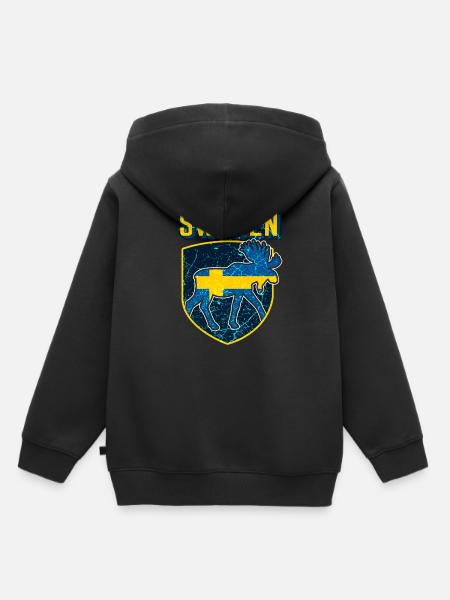 Schweden Elch - Kinder Premium Organic Hoodie - Schwarz