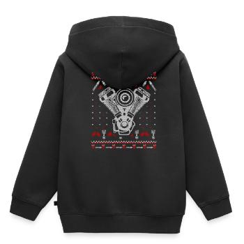 Accorder Noël moche - Sweat Premium à capuche enfant bio - noir - Dos - AI Model Kid Male (0cm)