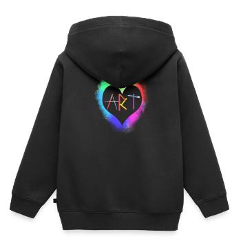 Kunstlehrerin Künstlerin - Kinder Premium Organic Hoodie - Schwarz - Hinten - AI Model Kid Male (0cm)