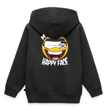 FPV DRONE MON VISAGE HEUREUX - Sweat Premium à capuche enfant bio - noir - Dos - AI Model Kid Male (0cm)