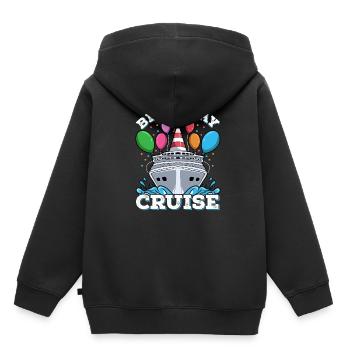 Croisière croisière anniversaire - Sweat Premium à capuche enfant bio - noir - Dos - AI Model Kid Male (0cm)