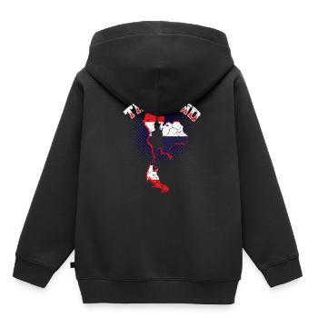 Thaïlande - Sweat Premium à capuche enfant bio - noir - Dos - AI Model Kid Male (0cm)