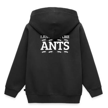 Ameisen - Kinder Premium Organic Hoodie - Schwarz - Hinten - AI Model Kid Male (0cm)
