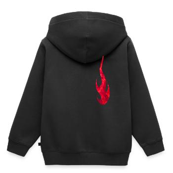 Flamme - Sweat Premium à capuche enfant bio - noir - Dos - AI Model Kid Male (0cm)