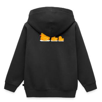 Enten Gummi-Ente - Kinder Premium Organic Hoodie - Schwarz - Hinten - AI Model Kid Male (0cm)