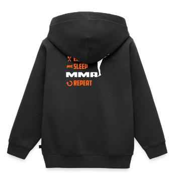 EAT SLEEP MMA - Mma Tshirt - Sweat Premium à capuche enfant bio - noir - Dos - AI Model Kid Male (0cm)