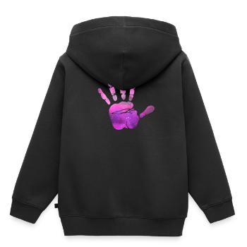 Hand Stop - Kids Premium Organic Hoodie - black - Back - AI Model Kid Male (0cm)