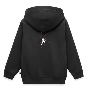 bouldering - Sweat Premium à capuche enfant bio - noir - Dos - AI Model Kid Male (0cm)