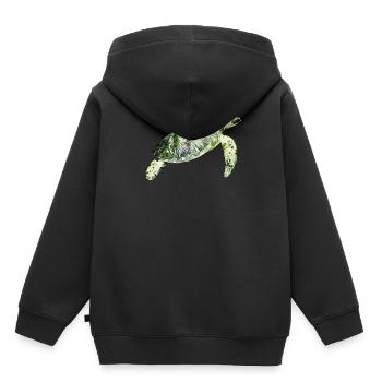 Tortue aquatique - Sweat Premium à capuche enfant bio - noir - Dos - AI Model Kid Male (0cm)