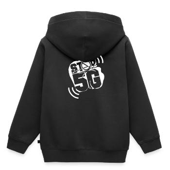 Strahlung 5G Gegner Anti 5G 5G Stoppen Technologie - Kinder Premium Organic Hoodie - Schwarz - Hinten - AI Model Kid Male (0cm)