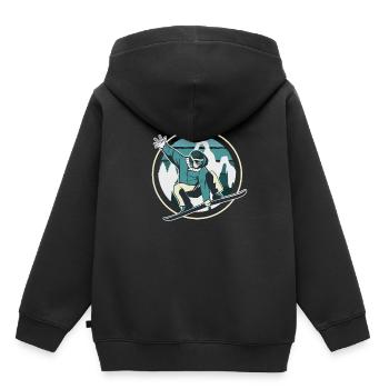 Snowboard Snowboarder Snowboarding - Sweat Premium à capuche enfant bio - noir - Dos - AI Model Kid Male (0cm)
